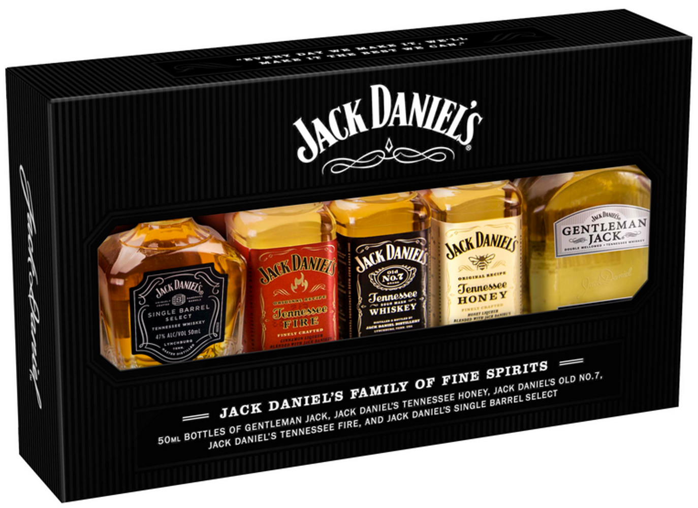 Coffret cadeau de whiksy Jack Daniel’s Family of fine spirits