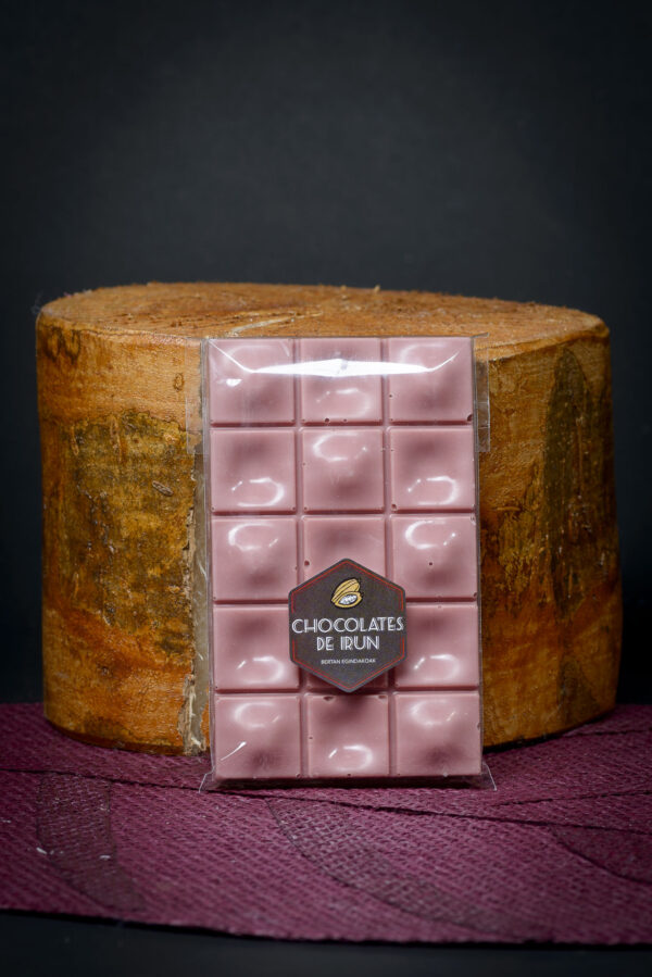Tableta de chocolate rosa "chocolates de irun"