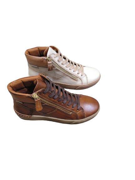 Zapatos blanco y marrón