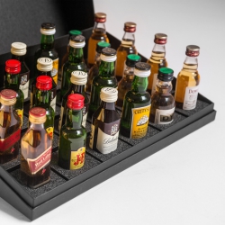 Botella de cristal en miniatura para licores y otras bebidas